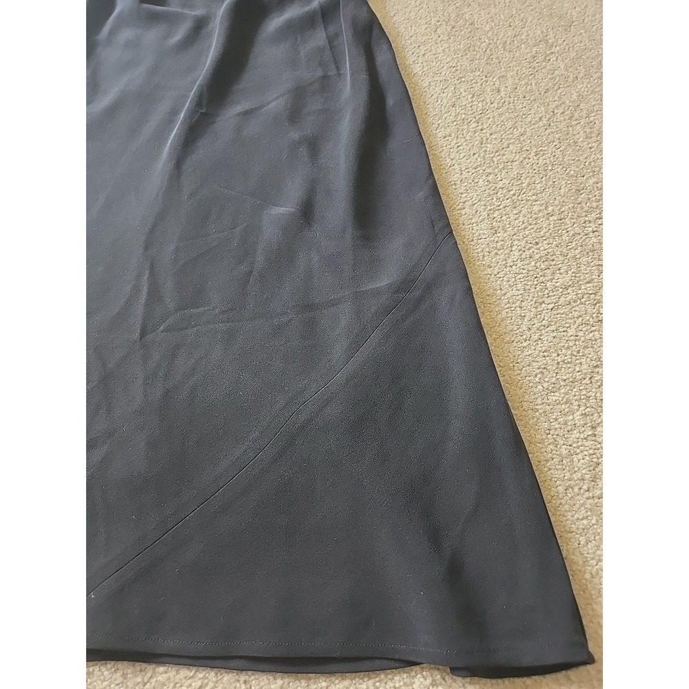 Ralph Lauren 100% Silk Black Cocktail Dress Size 10 Rhinestone Strap & neckline - Picture 8 of 14